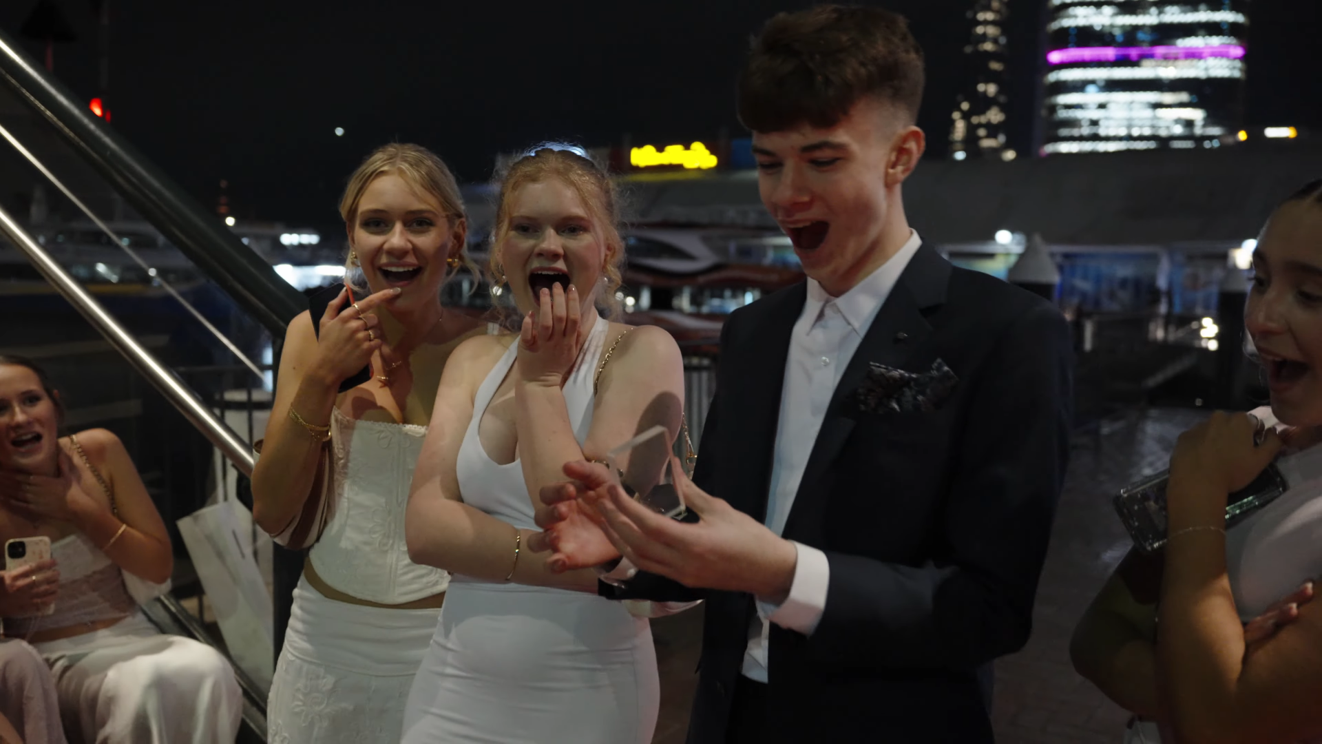 Wedding reception — Teno performing close-up magic for guests
